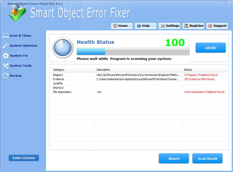 Click to view Smart Object Error Fixer Pro 4.3.2 screenshot