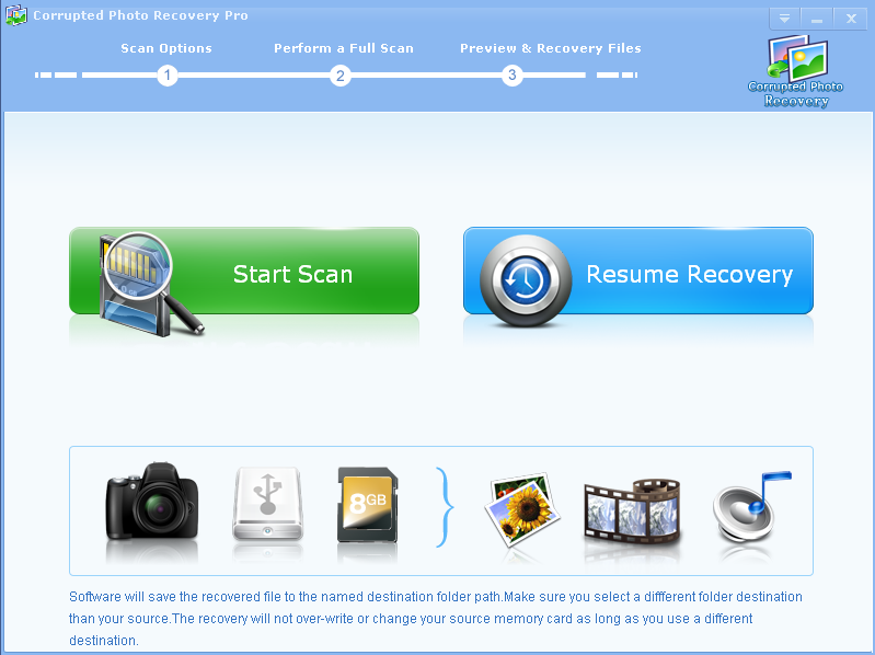 Click to view Corrupted Photo Recovery Pro 2.7.8 screenshot