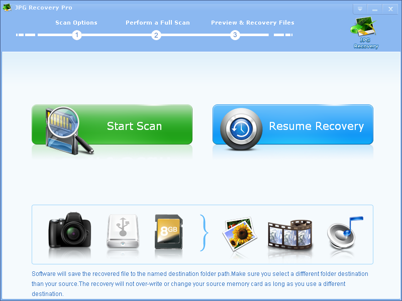 Click to view JPG Recovery Pro 2.7.4 screenshot